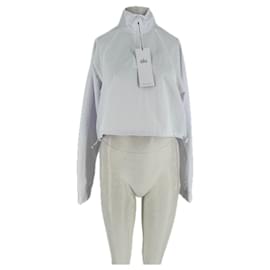 Yves Salomon Weiße Cropped-Sportjacke