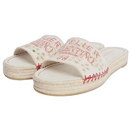 Valentino Cream Atelier bestickte Slides - size EU 40 (UK 7)