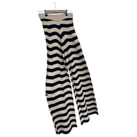 Autre Marque Pantalones Wide-Leg de punto a rayas Liviana Conti