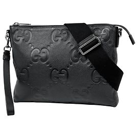 Borsa a tracolla 2-Way in pelle Gucci Jumbo GG Guccissima