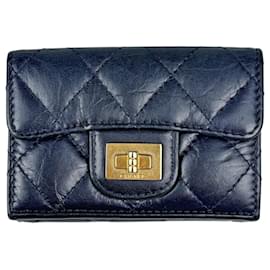 Chanel Navy Tri-fold Geldbörse