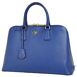 Borsa Prada in pelle Saffiano blu