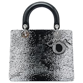 Dior Black Medium Sequins Lady Dior