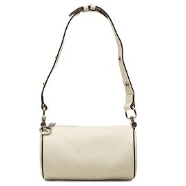 Borsa a tracolla cilindrica Mini Blondie in pelle di vitello bianca Gucci