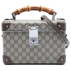 Bolso Vanity Gucci Beige GG Supreme Bamboo