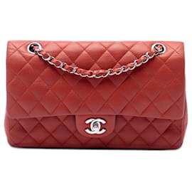 Chanel Red Medium Classic Caviar Double Flap