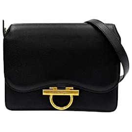 Ferragamo Gancini Joanne Crossbody aus schwarzem Leder - Salvatore Ferragamo