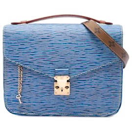 Louis Vuitton Blue Epi Denim and Reverse Monogram Pochette Metis
