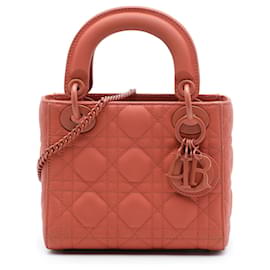 Dior Orange Mini Ultra Matte Calfskin Cannage Lady Dior