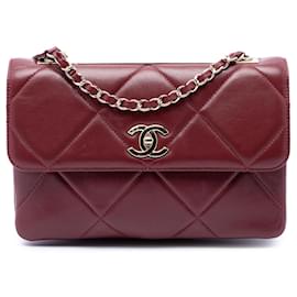 Chanel Red Quilted Lambskin Trendy CC Flap