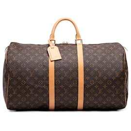 Louis Vuitton Brown Monogram Keepall 55
