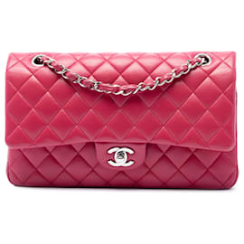 Chanel Pink Medium Classic Lambskin Double Flap
