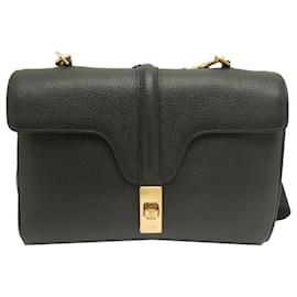 Céline Celine Black Teen Grained Calfskin Soft 16 Crossbody