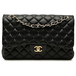 Chanel Black Jumbo Classic Lambskin Double Flap