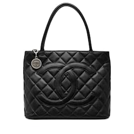 Borsa Tote Chanel Black Caviar Medallion