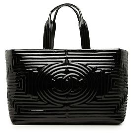 Borsa Shopping Chanel Coco Ming Grand in vinile nero