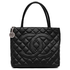 Chanel Black Caviar Medallion Tote