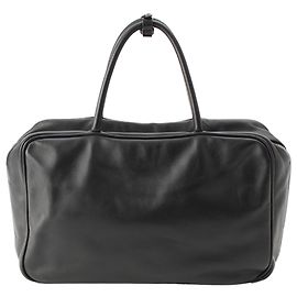 Borsa a mano Miu Miu Softy Beau nera in vitello morbido Large con manico superiore