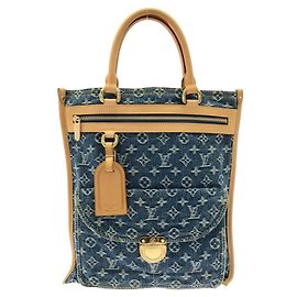 Borsa a mano Shopper piatta Louis Vuitton Monogram Denim