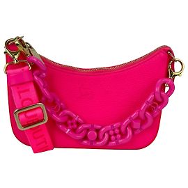 Christian Louboutin Gomme Mini Loubila Pink Chain Leder Schultertasche