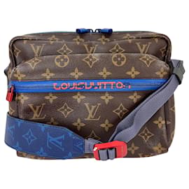 Borsa Messenger Louis Vuitton Monogram Outdoor Blue