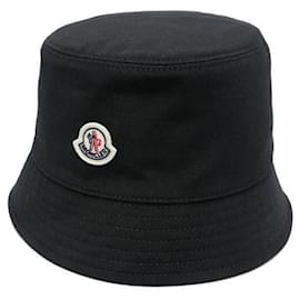 Cappello bucket Moncler in cotone nero