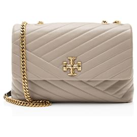 Borsa a tracolla Kira Large in pelle chevron Tory Burch
