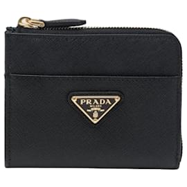 Portafoglio piccolo con zip in pelle Saffiano - Prada