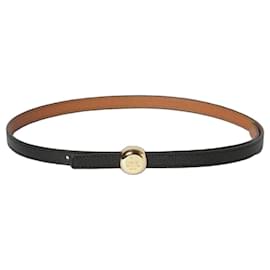 Cintura reversibile in pelle nera Tory Burch