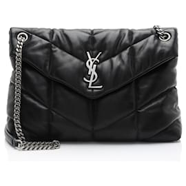 Borsa a tracolla LouLou Medium in pelle d'agnello monogrammata Saint Laurent