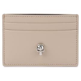 Portacarte Alexander McQueen Skull in pelle camel - Alexander Mcqueen