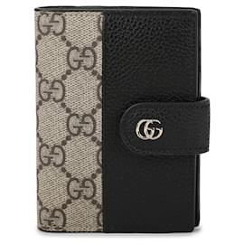 Portacarte bicolore Gucci nero in pelle