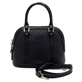 Mini Dome Tote Bag GG Micro Guccissima Nera Borsa a Tracolla