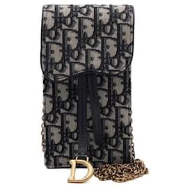 Borsa a tracolla Oblique Saddle Vertical Pouch Mini con catena - Dior