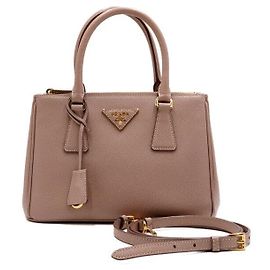 Prada Saco Tote e Bolsa de Ombro Galleria Zipper em Saffiano Lux