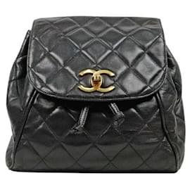 Chanel Gesteppter Rucksack in Schwarz