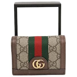 Gucci Tarjetero Ophidia GG Marrón