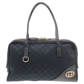 Bolsa Gucci 169971 Preta GG Canvas