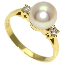 Tiffany & Co. Perlen-Diamantring aus 18K Gelbgold