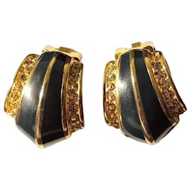 Christian Dior Orecchini a clip in oro e smalto