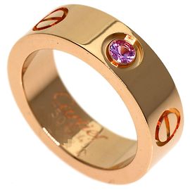 Cartier Love Ring in Roségold mit rosa Saphir