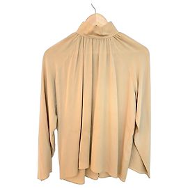 The Row Blusa de seda de cuello alto