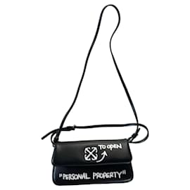 Borsa Off-White Jitney Shoulder 0.7 Quote Nero Bianco - Off White