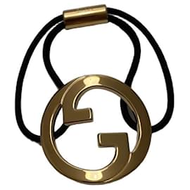 Gucci Blondie Elastico per Capelli in Corda e Oro Motivo GG