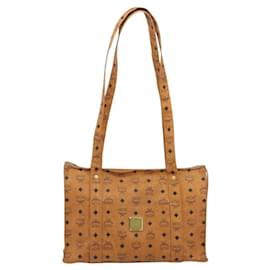 Borsa a mano MCM Visetos in pelle marrone