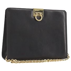 Salvatore Ferragamo Vintage Gancini Chain Leather Medium