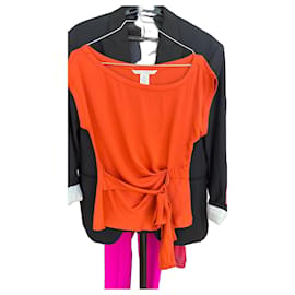 Haut en mélange de soie orange Diane von Furstenberg - Diane Von Furstenberg