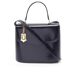 Sac à main en cuir bleu marine Yves Saint Laurent