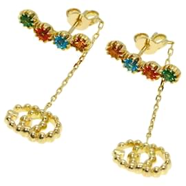 Orecchini Gucci Double G in pietre multicolore e oro giallo 18K