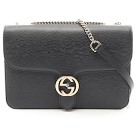 Borsa a tracolla in pelle Gucci Interlocking G